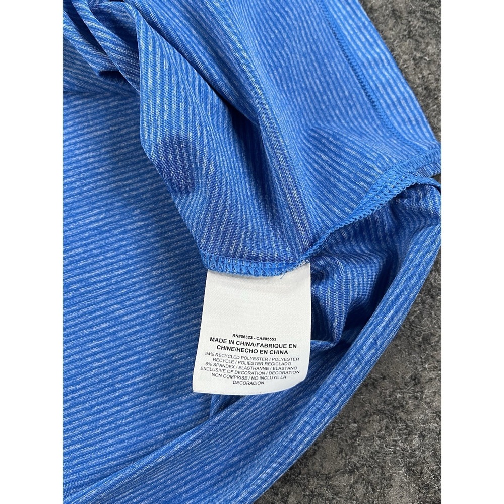 Nike Polo Shirt Mens XXL Blue Stripe Dri Fit Golf Performance Stretch EUC - Picture 9 of 10